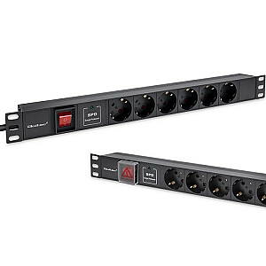 Удлинитель PDU для RACK 19" | 1U | 16A | 6xSchuko | 1,8 м