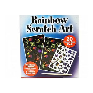 Spalvinimo knygelė Scratchboard Rainbow (2 puslapiai) 556249