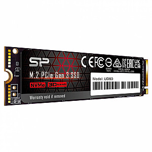 SSD diskas UD80, 250 GB, PCIe M.2 2280 Gen 3x4, 3100/1100 MB/s