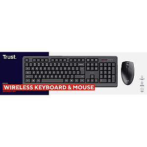Клавиатура Trust Primo Мышь в комплекте RF Wireless QWERTY (США, английский, черный)