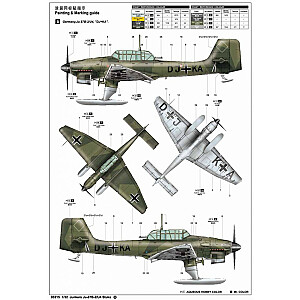 Plastikinis Junkers Yu-87B-2/U-4 Stuka modelis