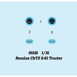 Plastikinis ChTZ S-65 Rusijos traktoriaus modelis.
