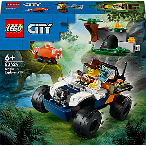 LEGO City Jungle Explorer keturratis su raudona panda (60424)