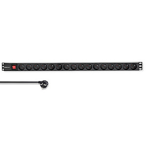 PDU ilgintuvas RACK | 16A | 16xPRANCŪZŲ | Vertikalus | 1,8 m 