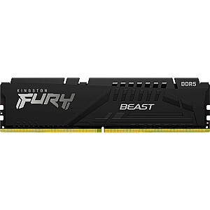 Память Kingston Fury Beast, DDR5, 8 ГБ, 5200 МГц, CL36 (KF552C36BBE-8)