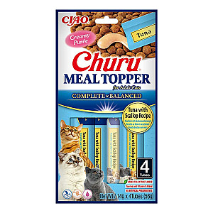 INABA Churu Meal Topper Тунец с гребешком - лакомство для кошек - 4 x 14 г