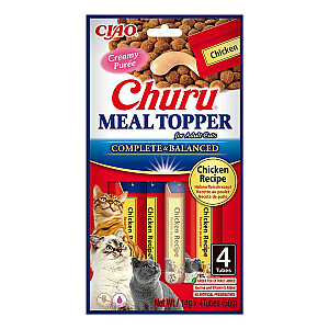 INABA Churu Meal Topper Vištiena - skanėstas katėms - 4 x 14 g