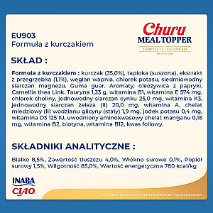 INABA Churu Meal Topper Vištiena - skanėstas katėms - 4 x 14 g