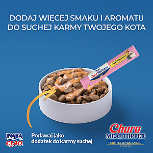 INABA Churu Meal Topper Tunas su lašiša – skanėstas katėms – 4 x 14g