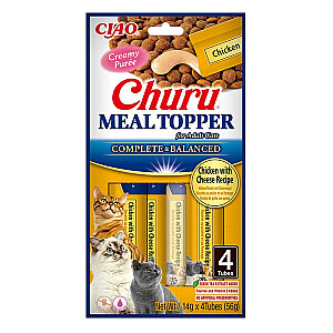 INABA Churu Meal Topper Курица с сыром - лакомство для кошек - 4 x 14 г