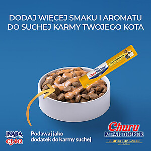 INABA Churu Meal Topper Vištiena su sūriu – skanėstas katėms – 4 x 14g