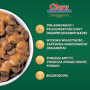 INABA Churu Meal Topper vištienos lašiša – skanėstas šunims – 4 x 14g