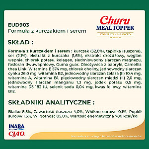 INABA Churu Meal Topper vištiena su sūriu – skanėstas šuniui – 4 x 14g