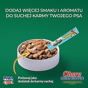 INABA Churu Meal Topper vištiena su sūriu – skanėstas šuniui – 4 x 14g