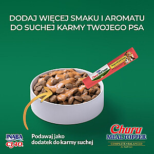 INABA Churu Meal Topper vištiena su jautiena – skanėstas šuniui – 4 x 14g