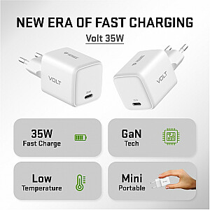 USB C 35W 3A Power Delivery 3.0 QC 3.0 Charger White