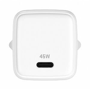 USB C 45W 3A Power Delivery 3.0 AC įkroviklis QC3.0, baltas