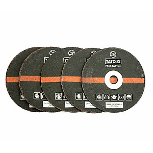 Metalo pjovimo diskai Yato 75x2,0x9,5mm 5 vnt. (YT-0994)