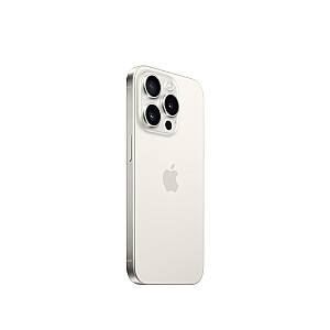 Apple iPhone 15 Pro, 15,5 cm (6,1 colio), dvi SIM kortelės, iOS 17, 5G, USB Type-C, 256 GB, titanas, baltas