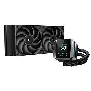 DeepCool MYSTIQUE 240 Процессор Универсальный жидкостный охладитель 12 см Черный 1 шт.