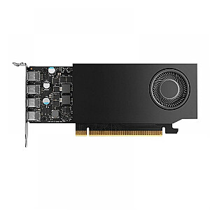 PNY NVIDIA A1000 8GB GDDR6 128bit žemo profilio PCIe 4.0 x8 vieno lizdo 4x Mini DisplayPort 1.4a 50W LP laikiklis 4x mDP į DP Retail