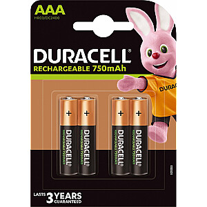 Duracell AAA/R03 750mAh baterija 4 vnt.