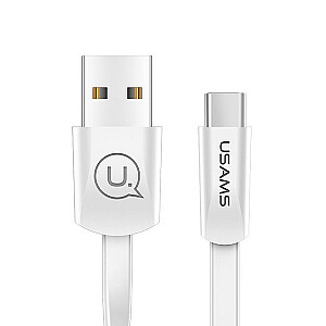 USAMS Kabel płaski U2 USB-C 1,2m biały|white SJ200TC02 (US-SJ200)