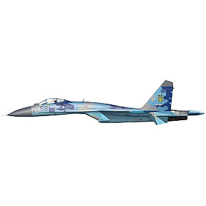 Plastikinis Ukrainos oro pajėgų modelis Su-27P 1/72.