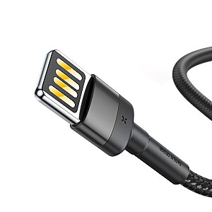 Baseus CALKLF-HG1 dvipusis USB Lightning kabelis 1.5A / 2m juodas