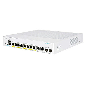 Cisco CBS250-8P-E-2G-EU tinklo jungiklis valdomas Gigabit Ethernet L2/L3 (10/100/1000), sidabrinis
