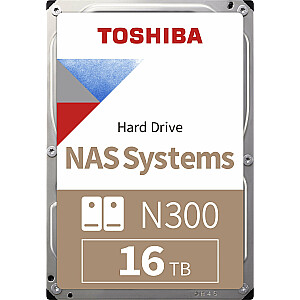 Serverio diskas Toshiba N300 (mainstream) 16 TB, 3,5 colio, SATA III (6 Gb/s) (HDWG31GUZSVA)