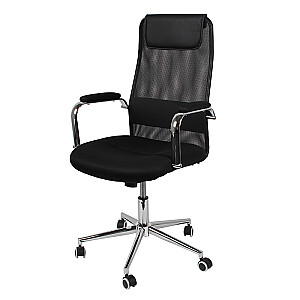 Biuro kėdė COLORADO 63x56xH105-115cm juoda/chrominė NF-503