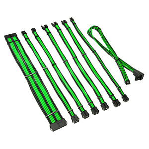 Комплект удлинителя плетеного кабеля Kolink Core Pro 12V-2x6 Type 2 — Venom Green
