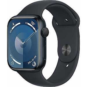 Išmanusis laikrodis Apple Watch 9 45 mm su GPS Midnight Alu Sport M/L, tamsiai mėlynas (MR9A3QI/A)