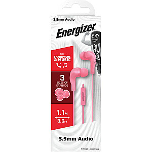 Laidinės ausinės su 3,5 mm lizdu, rožinės spalvos