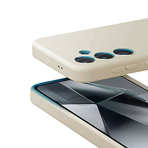 Spalvotas Samsung Galaxy S24+ dėklas, smėlio spalvos