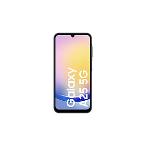 Samsung Galaxy A25 5G SM-A256B 16,5 cm (6,5 colio), dvi SIM kortelės, Android 14, USB Type-C, 256 GB, 5000 mAh, juoda, mėlyna