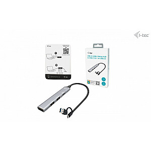 Концентратор USB-C/USB-A Металлический 1x USB 3.0 + 3x USB 2.0 