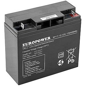 AGM akumuliatorius EUROPOWER EP serija 12 V 17 Ah (tarnavimo laikas 6-9 metai)