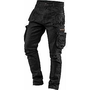 Брюки Neo Work (рабочие брюки DENIM с 5 карманами, черные, размер XXXL)