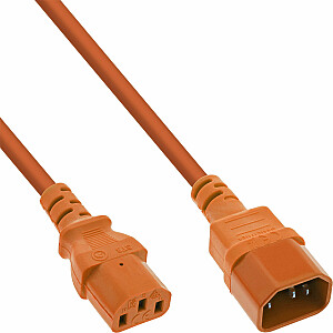 InLine Удлинитель кабеля питания InLine®, C13–C14, оранжевый, 1,5 м
