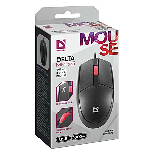 Delta MM-523 Черная оптическая проводная мышь