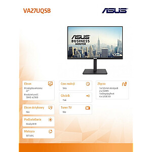 Monitorius 27 Cali VA27UQSB DP+HDMI*2+SPK+USB 