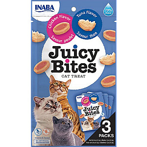 INABA Juicy Bites с курицей и тунцом - лакомство для кошек - 3 x 11 г