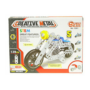 Металлический конструктор Мотоцикл (5 моделей) 139 детали 8+ 560307