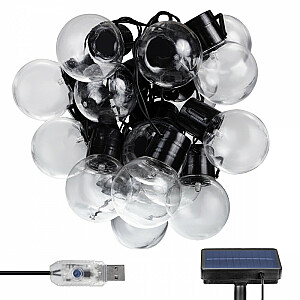 Saulės sodo girlianda 2in1 LED MCE424 7m kamuoliukai