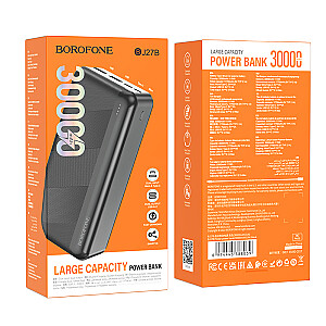 Borofone Power Bank 30000mAh BJ27B Pindar - 2xUSB - juoda