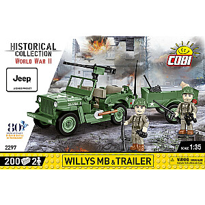 Klocki Willys MB и трейлер 