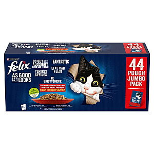 PURINA Felix Fantastic Mix в желе - влажный корм для кошек - 44 x 85 г