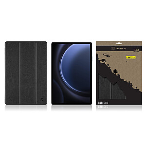 Tactical Book Tri sulankstomas dėklas, skirtas Samsung X610|X616 Galaxy Tab S9 FE+ Black